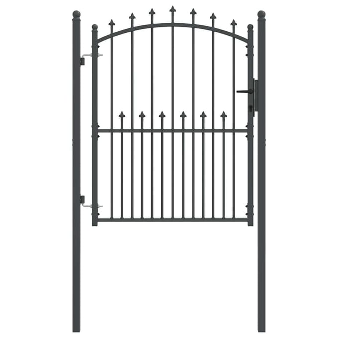 vidaXL Hekdeur met spijkers EMMEN 104 x 117 cm Vergrendelbaar