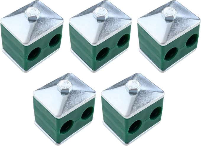 Allecta - Hydraulische Pijpklemmen, Plastic Slang Clips, Set van 5, 12 mm Diameter