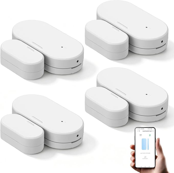 Zigbee Deurcontactsensoren - Slimme deursensor - Huisbeveiliging - Real-time meldingen - 4 stuks - Wit