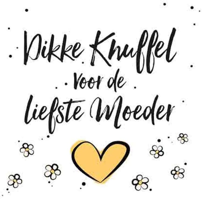 Wenskaart dikke knuffel voor de liefste moeder