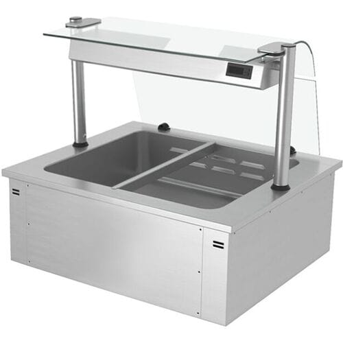GGM Gastro Inbouw bain-marie (drop-in) - 800mm - 1,46 kW - 2x GN 1/1
