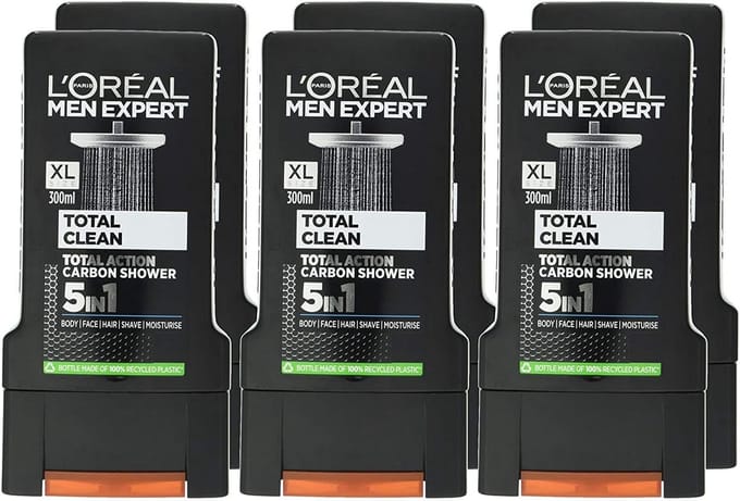 Verfrissende Douchegel voor Mannen 300 ml - Total Expert Set van 6