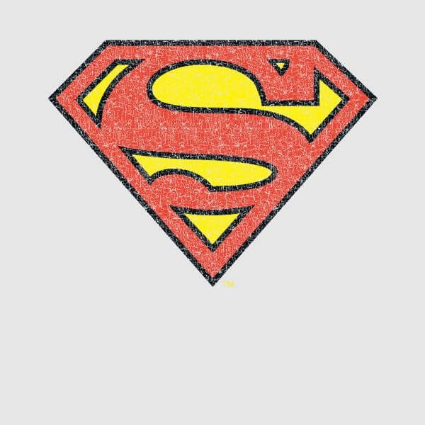 Official Superman Crackle Logo Women's T-Shirt - Grey - XL