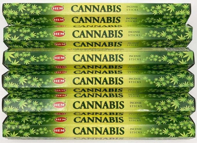 Groot Verpakking Wierook - Geurstokjes - Hem Cannabis - 120 Stuks