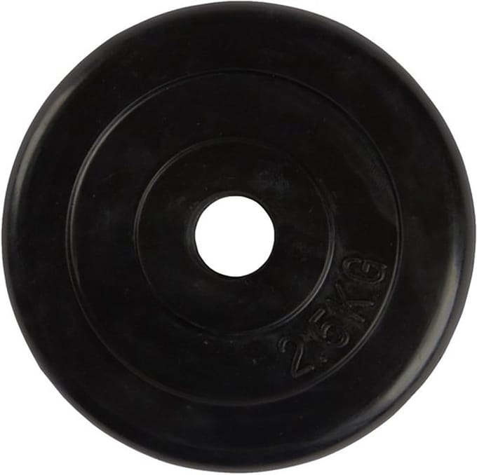Rubberen Gewichtsschijf 30 mm - 2.5 kg - Halterplaat Voor Krachttraining