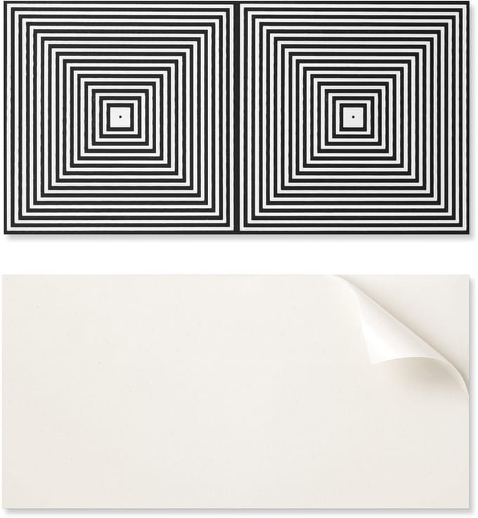 Zelfklevend behang met afbeelding 120x60 cm. Concentrische lijnen in vierkanten.