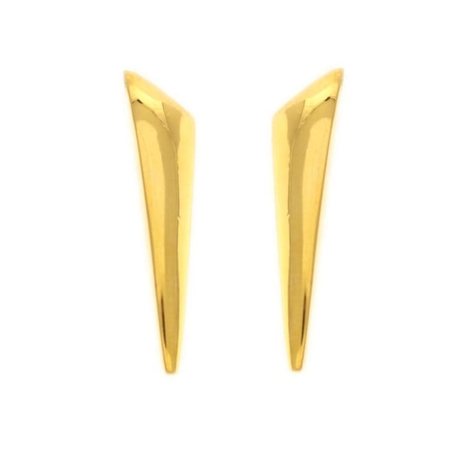 Behave - Dames oorbellen staafjes goudkleur modern elegant - 3 cm