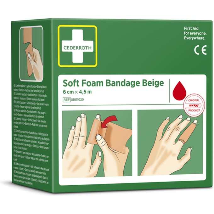 Bandage Cederroth Soft Foam 6cmx4,5m beige