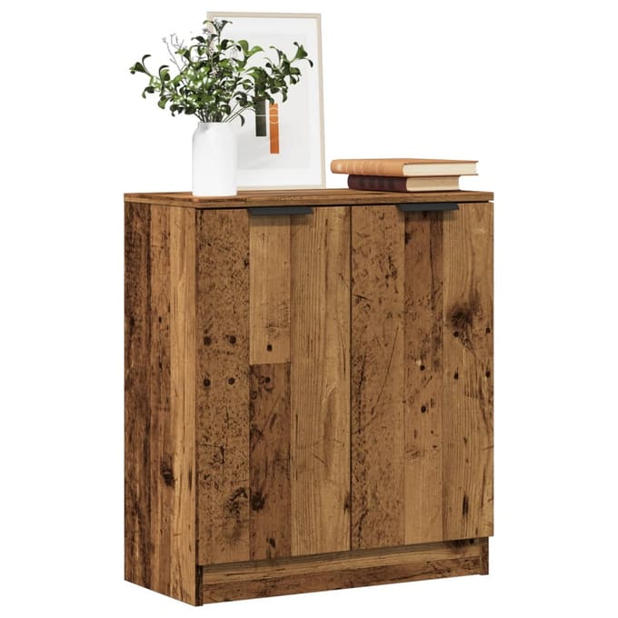 vidaXL - Dressoir - 60x30x70 - cm - bewerkt - hout - oud - houtkleurig