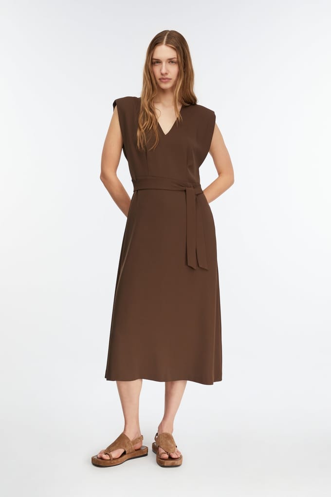 Comma  Dresses Brown Size: 44 | Midi Dresses Outlet | Dames | Bruin