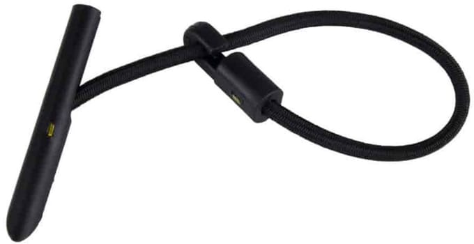 Elastische spanband, spanband met haak, elastiek 5 mm, 25cm met Quersicherung, EPDM, UV-stabilisiert, zwart