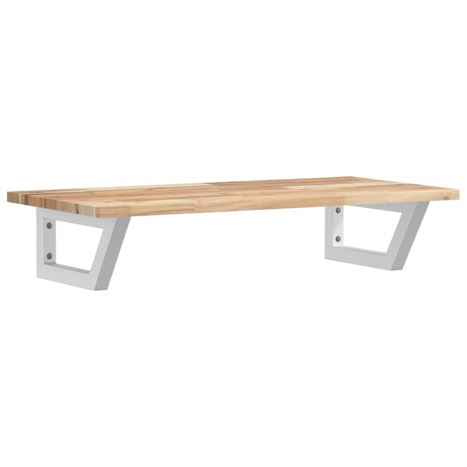 vidaXL - Badkamer - wandschap - staal - en - massief - acaciahout