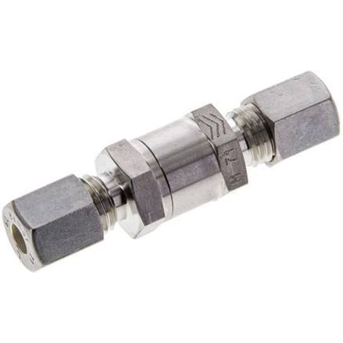 6L (M12x1.5) RVS Terugslagklep Knelfitting 1-250 bar ISO 8434-1
