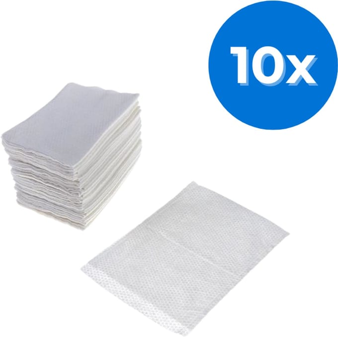 Washandjes droog molton - 500 washandjes - Set van 10 pakjes