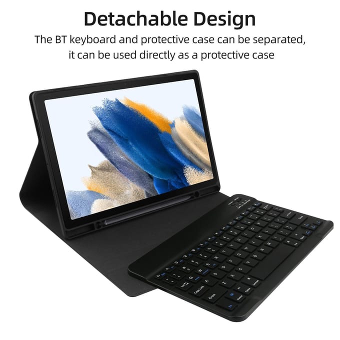 Afneembare Tablet Beschermhoes met BT Toetsenbord Penvak Compatibel met Samsung Galaxy Tab A8 without touchpad zwart