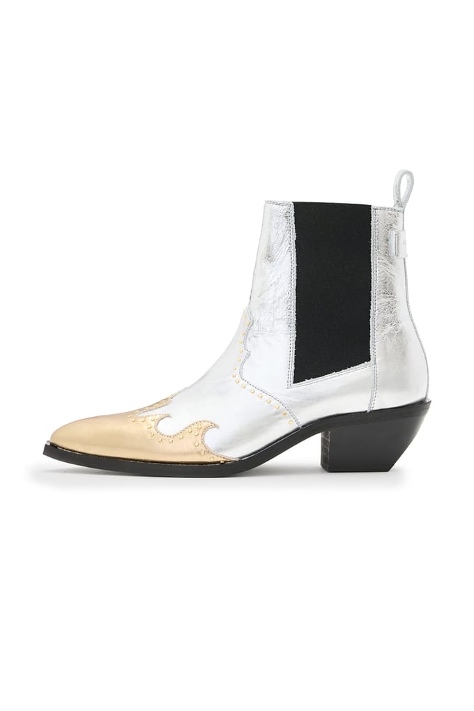 AllSaints Denver Stud Boot Silver/gold Taglia: 38 | Stivali Outlet | Donna | Grigio