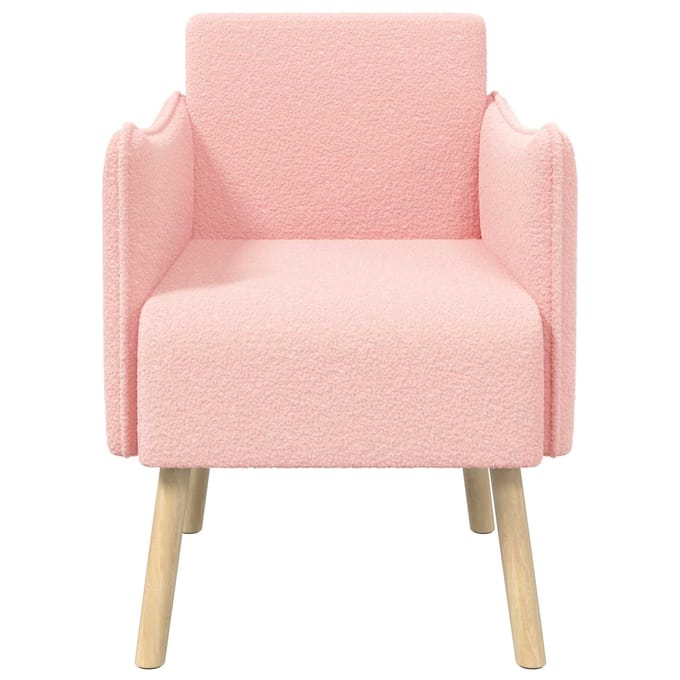 vidaXL - Accentstoel - Roze - Bouclé