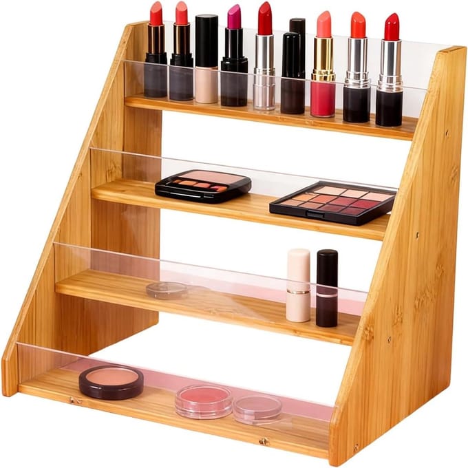 Kaartenrek - Sticker Organizer - Presenteren van kaarten - Stevig houten frame - 34x23x31cm - Houtkleur