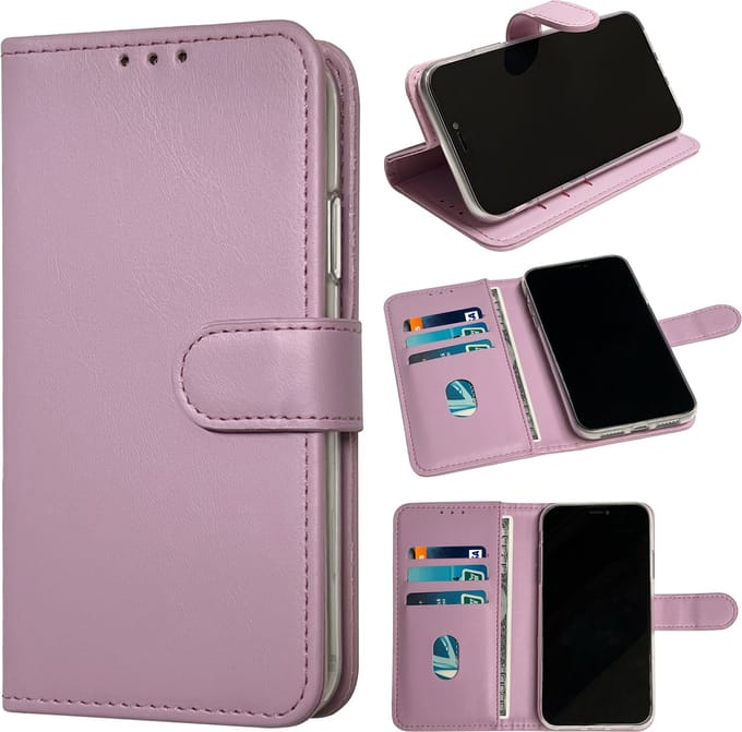 Casemania Hoesje Geschikt voor Samsung Galaxy S24 - Paars - Portemonnee Book Case - Pasjeshouder en Magneetlipje