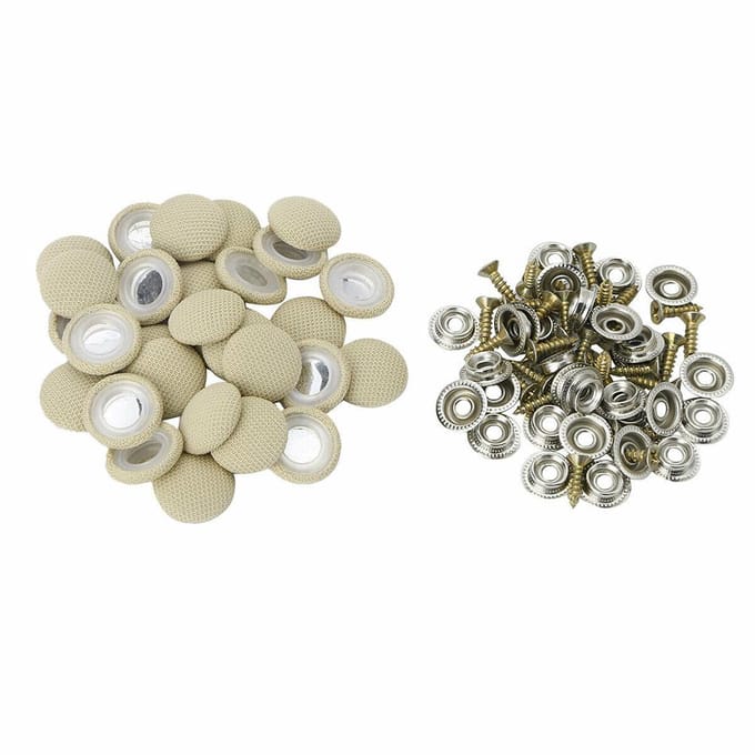 60 Stuks Auto Dak Reparatie Klinknagels Doorhangende Hemelbekleding Fixeer Reparatie Pinnen Drukknoop Klinknagels beige