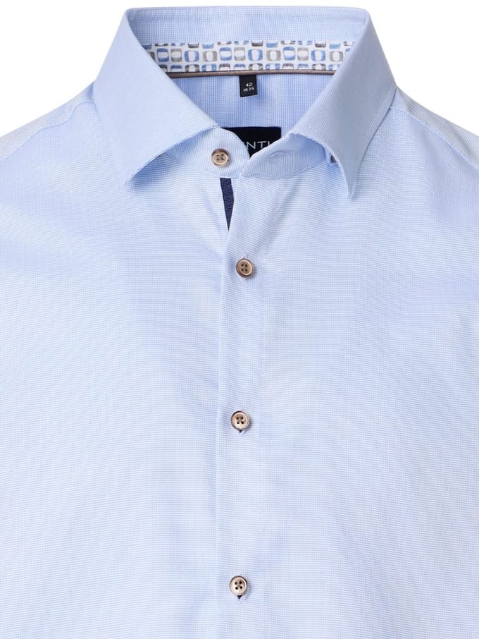 Venti Heren Overhemd Blauw Modern Fit Katoen 154410000-100 - L