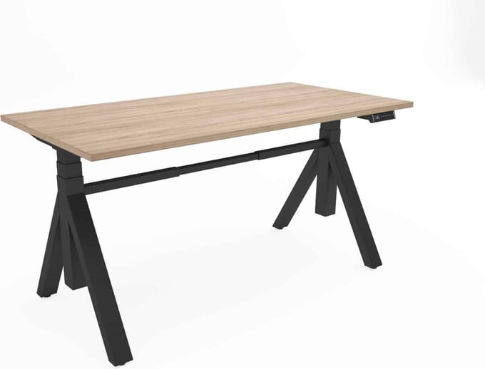 Zit-sta bureau Ypsos met Y-poot breed 120CM frame Wit (RAL9010) blad Wit