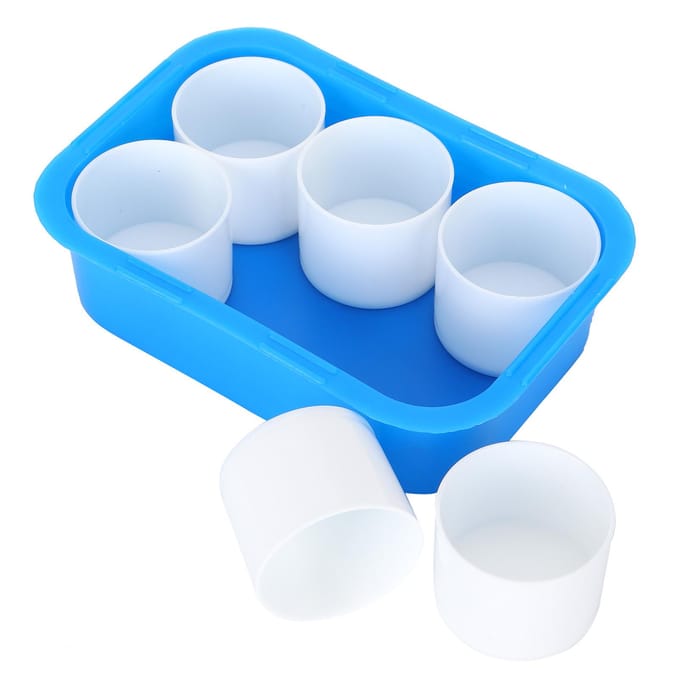 6 stuks Verfmengbekers Container Plastic Aquarelcontainers voor het Mengen van Verf white