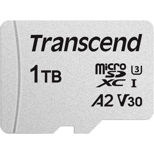 Transcend TS1TUSD300S-A microSD-kaart Retail 1 TB UHS-I, Class 10, v30 Video Speed Class, A1 Application Performance Class, A2 Application Performance