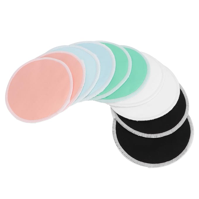 10pcs Coussinets d'Allaitement Super Doux Lavables Coussinets d'Allaitement Coussinets de Soutien-Gorge de Maternité blanc