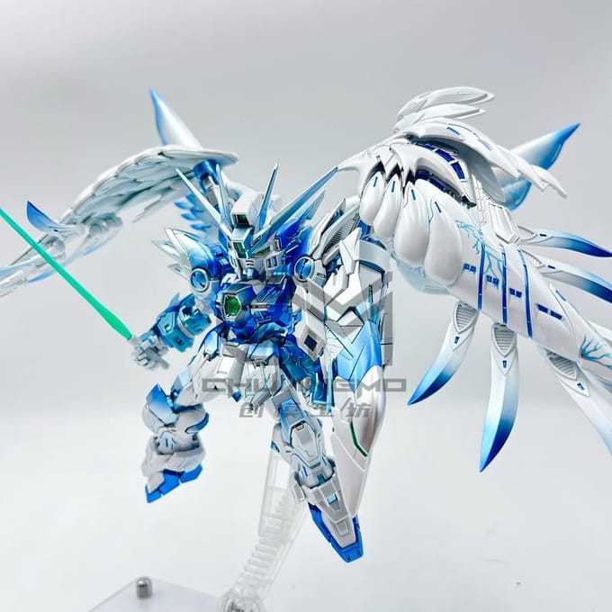 MGSD Wing Zero - Glacier Blue Limited Edition Mech Bouwpakket Actiefiguren Sierjongens Puzzelspeelgoed Verzamelobject blauw