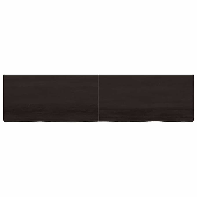 vidaXL - Wandschap - behandeld - massief - eikenhout - donkerbruin