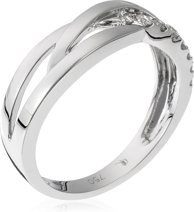 Orphelia RD-3381/58 - Ring - 18 Karaat Witgoud / Diamant 0.15 ct