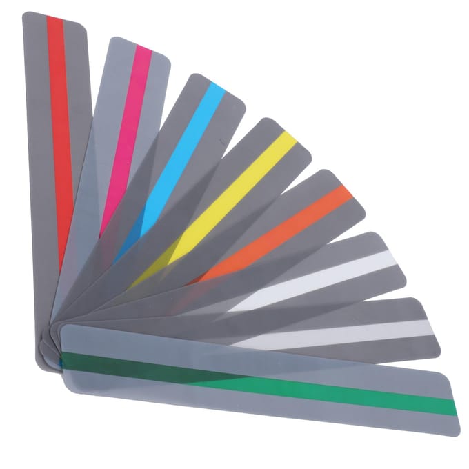 8 Stuks Leesstroken Geleide Markering Gekleurde Overlays Boekenlegger Plastic Hulpmiddel Klein gray