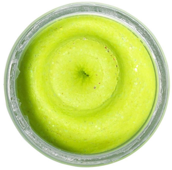 Berkley PowerBait Natural Glitter Trout Dough | 50g Garlic Chartreuse Glitter