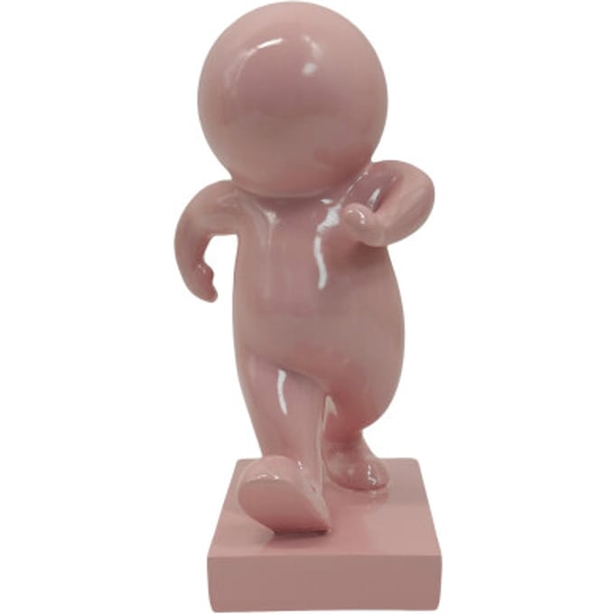 Present Time Ornament Amigo Walking Medium - Zachtroze - 10.5x9.8x20cm - Modern - Kunststof