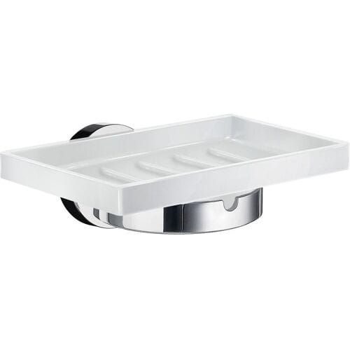 Smedbo Home soap dish holder with porcelain dish HK342P