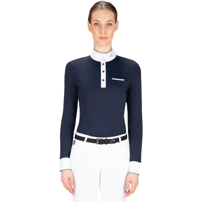 Dames wedstrijdpolo met lange mouwen Equiline Gracielle