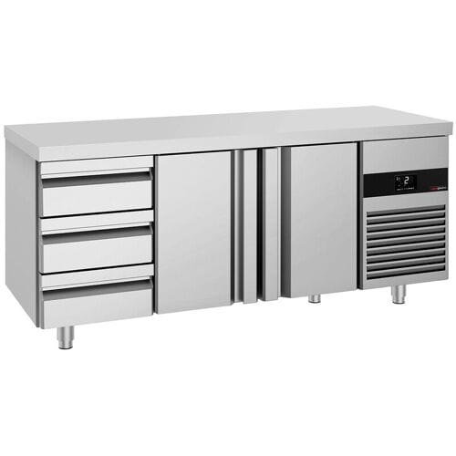 GGM Gastro Kühltisch PREMIUM - 1865x700mm - mit 2 Türen - 3 Schubladen