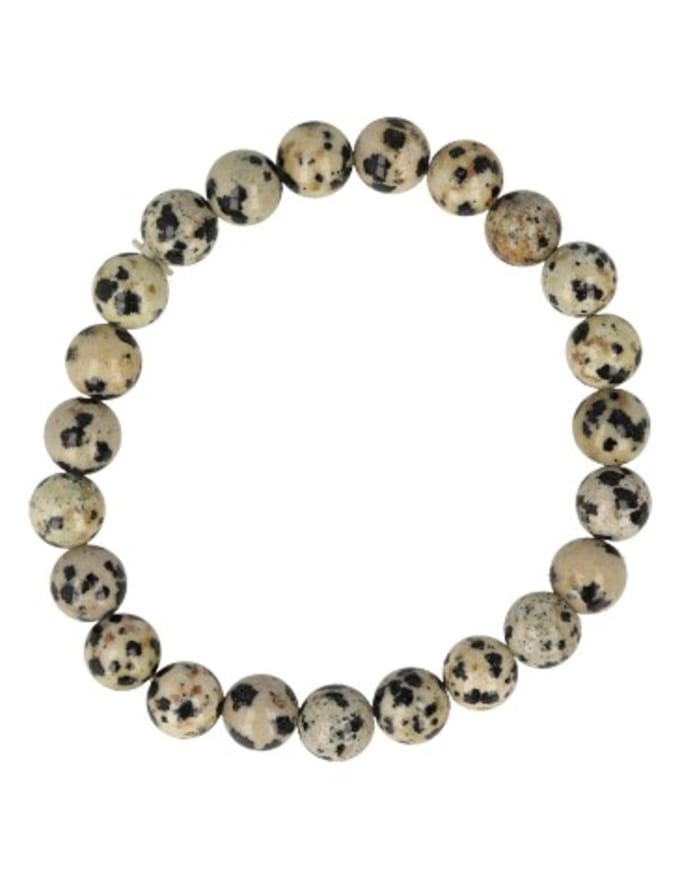 Jaspis dalmatiër kralenarmband 8 mm