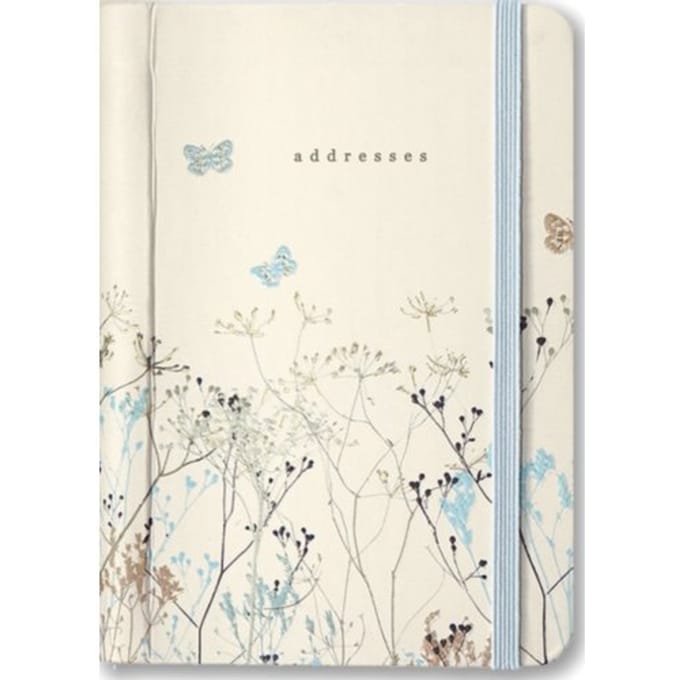 Peter Pauper Adressbook - Butterflies - met elastieksluiting - 11x15 cm