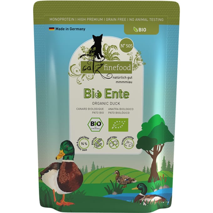 catz finefood Bio 24 x 85 g Kattenvoer - No.505 Bio-Eend