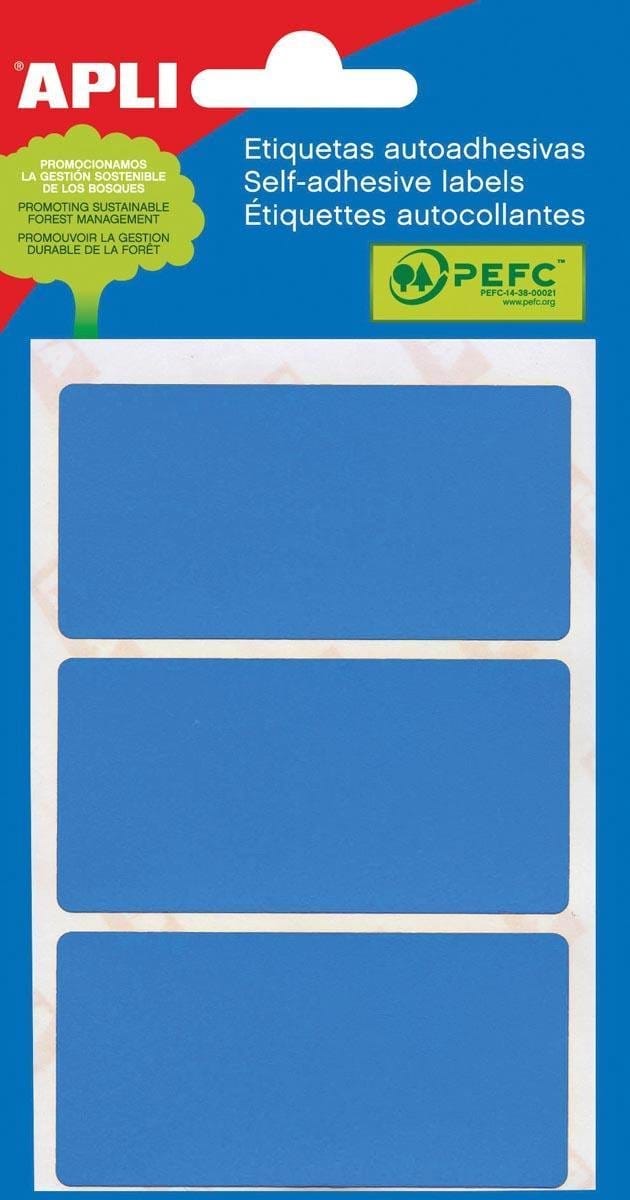 Apli gekleurde etiketten in etui blauw (2072)