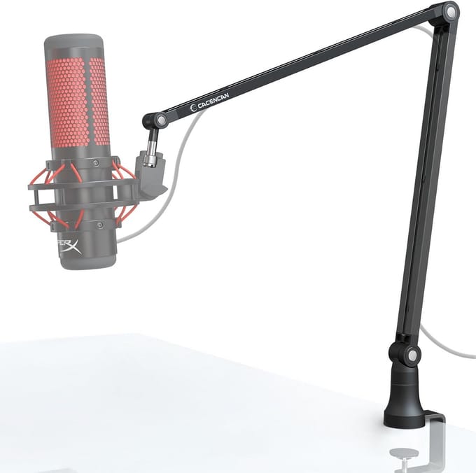 Microfoonarm Bureau - Microfoonstandaard - Streaming Opnemen - 360 Graden Draaibaar - Verstelbaar - Zwart