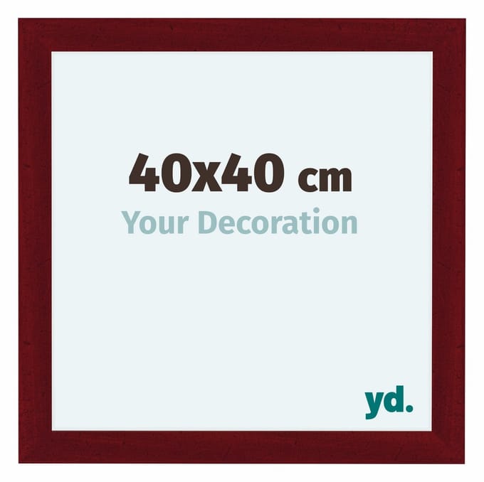 Your Decoration - Fotolijst 40x40 cm - MDF - Wijnrood Geveegd - Como