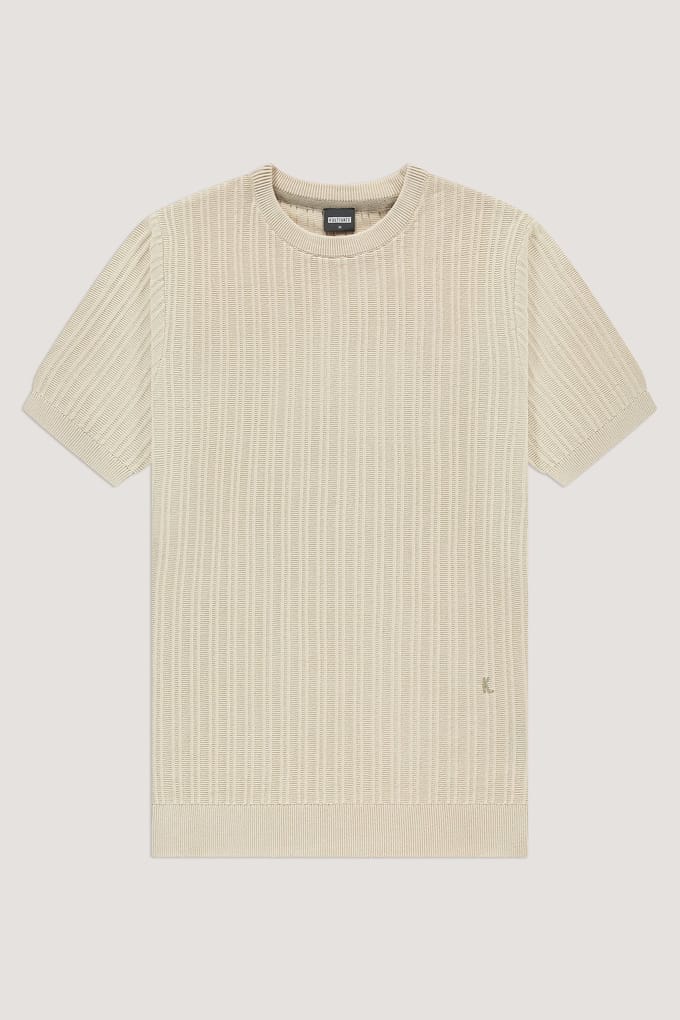 Kultivate Ts Vertical Ecru Maat: L | Sweaters Outlet | Heren | Ecru