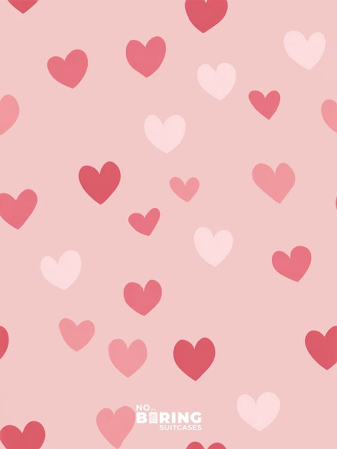 Kinderkoffer roze - Hartjes - Roze