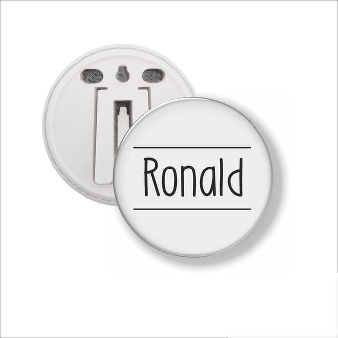 Button Met Clip 58 MM - Ronald