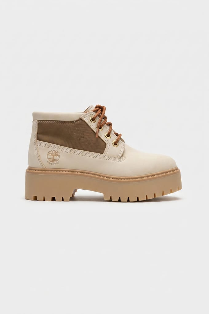 Timberland Mid Lace Up Waterproof Boot Light Beige Größe: 39.5 | Stiefel Outlet | Damen | Braun