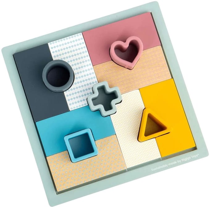 Bigjigs Wooden Mosaic Puzzle - 14 pcs.