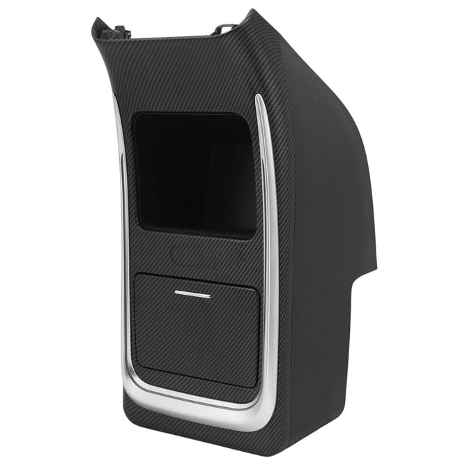 Achterste Centrale Opbergbox met LED-verlichting Grote Capaciteit Middenconsole Organizer Vervanging Voor Tesla Model Y 2021‑2023 black